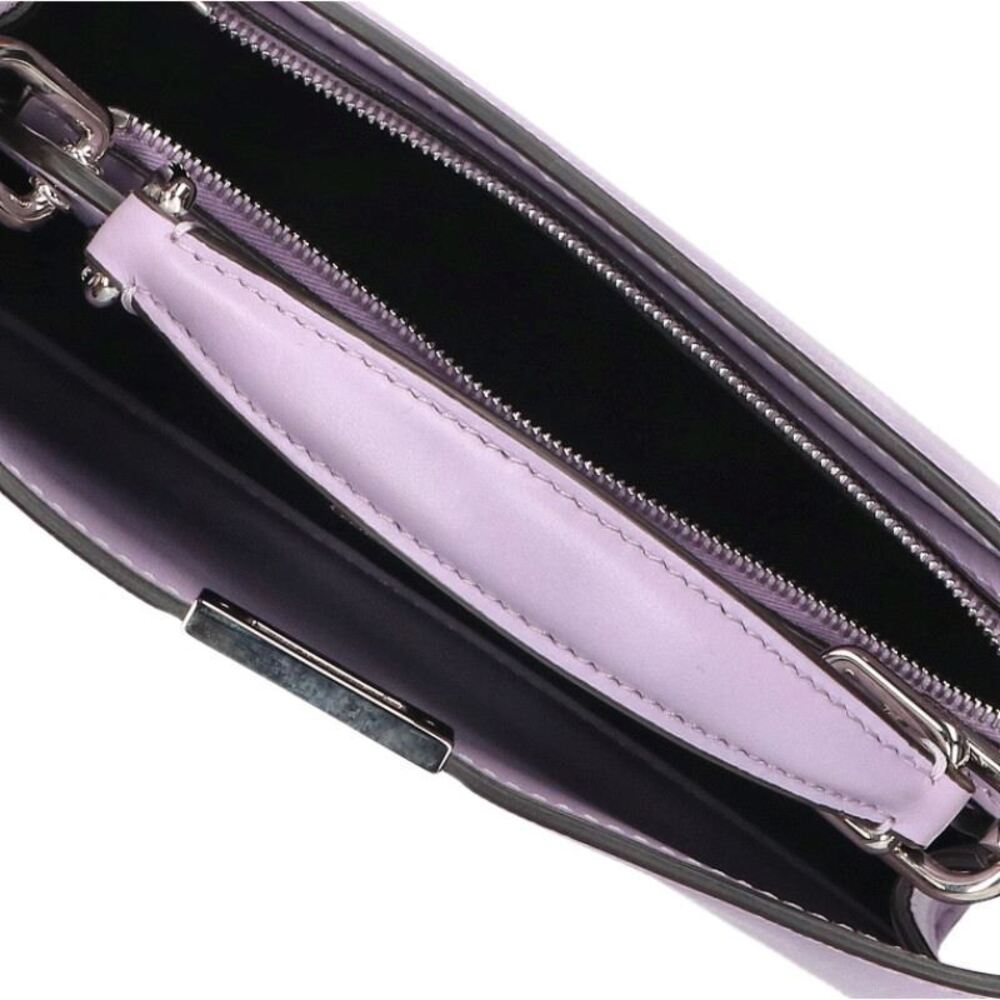 FENDI Peekaboo ICUX Cross Leather Shoulder Bag Purple - Picture 3 of 5